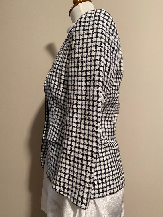 1990’s Max Mara Houndstooth Linen Blazer - image 6