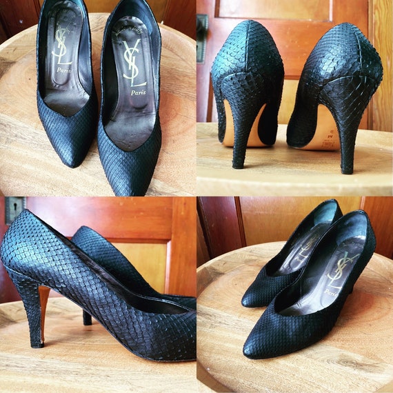 1970’s Yves Saint Laurent Snakeskin Pumps
