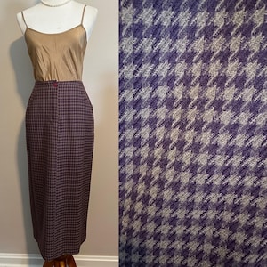 90’s Wool Houndstooth Pencil Skirt