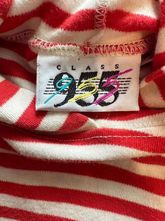1980’s Nautical Striped Hoodie Sweatshirt - image 10