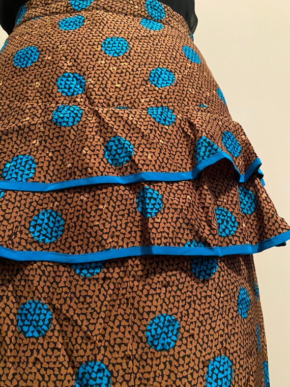 1980’s Silk Polka Dot Peplum Skirt - image 5