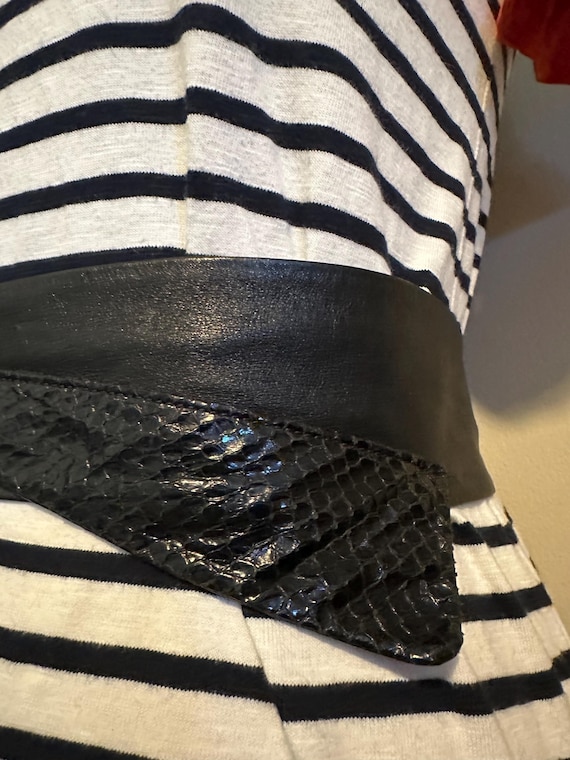 1980’s Leather Statement Belt - image 10