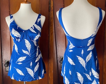 1970’s One Piece Swimsuit w/ Skirt