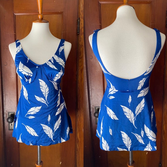 1970’s One Piece Swimsuit w/ Skirt