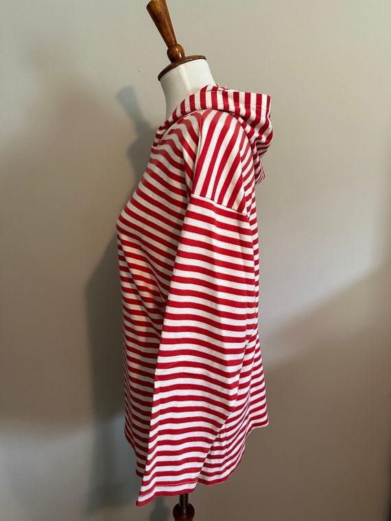 1980’s Nautical Striped Hoodie Sweatshirt - image 6