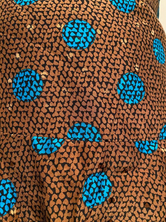 1980’s Silk Polka Dot Peplum Skirt - image 3