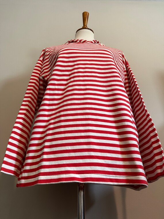 1980’s Nautical Striped Hoodie Sweatshirt - image 4