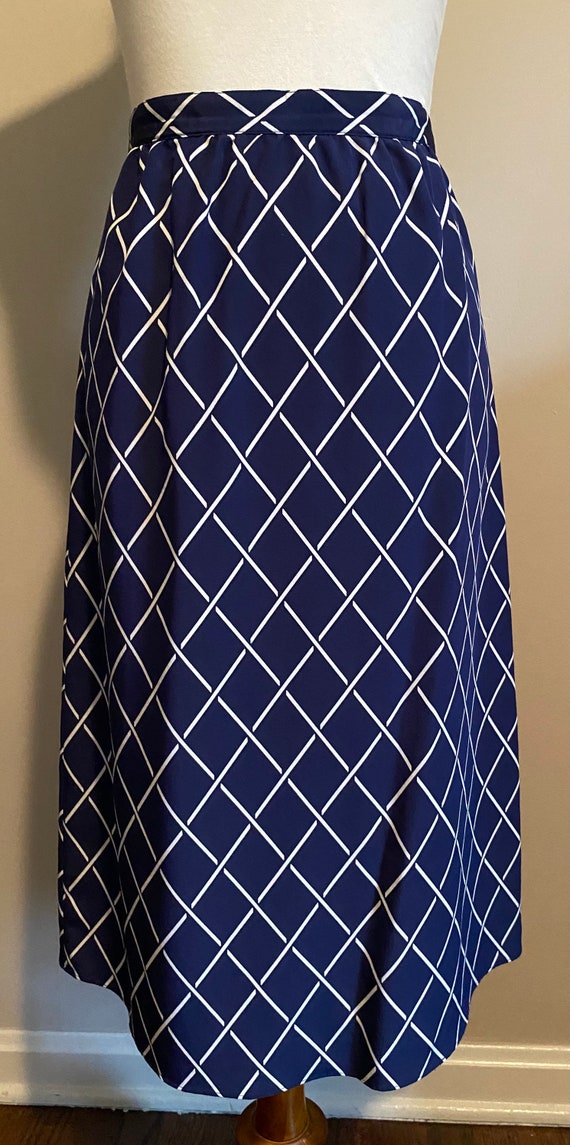 1980's Sasson Windowpane Print Matching Set - image 4