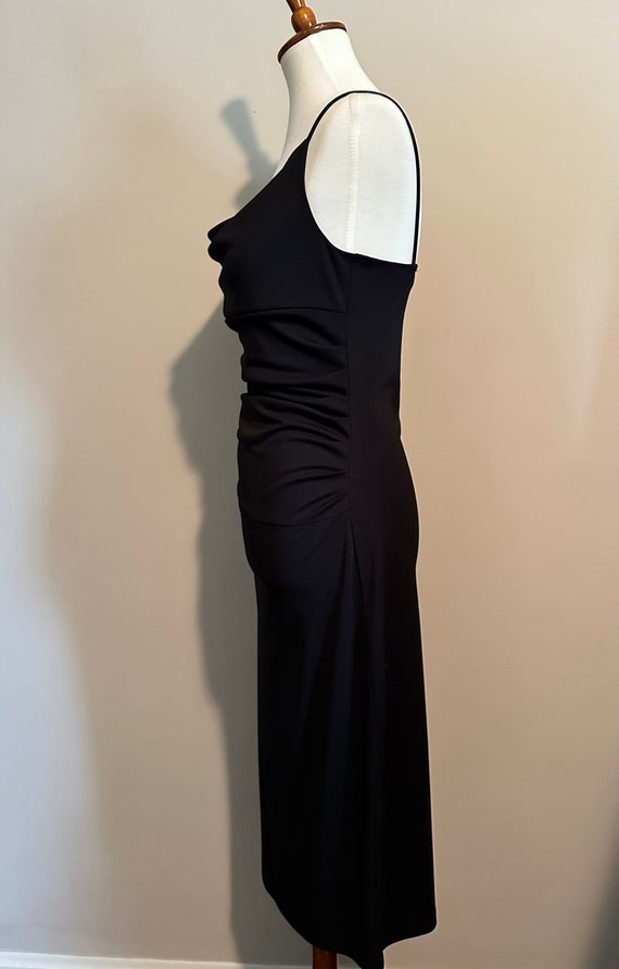 1990’s Minimalist Black Dress w/ Cowl Neck - image 6