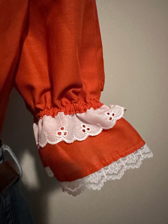 Womens Red Embroidered Western-style Blouse 126675 main image 1