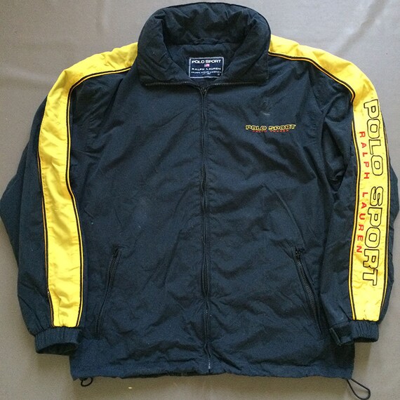 Vintage Polo Sport Striped Polo Spell Out Jacket P
