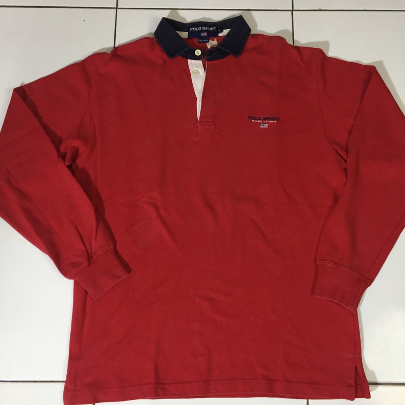 Vintage Polo Sport Big Logo USA Flag Polo Ralph Lauren Rugby - Etsy