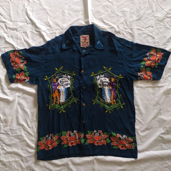 Vintage Mambo Hawaii Rayon The Royal Mambo Shirt S