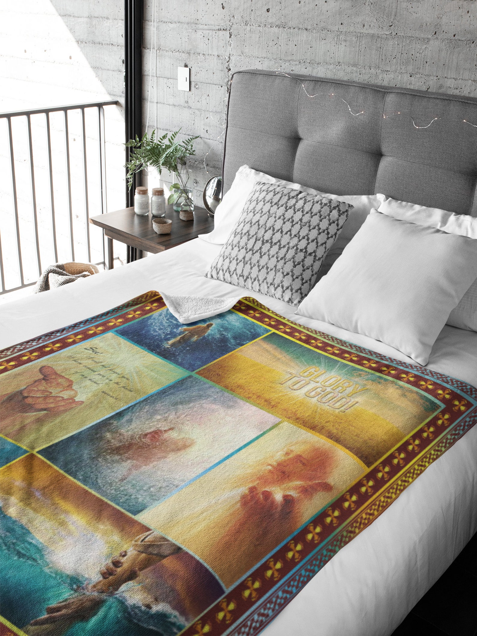 Jesus Blanket God Blanket Glory To God Blanket Grandma Etsy