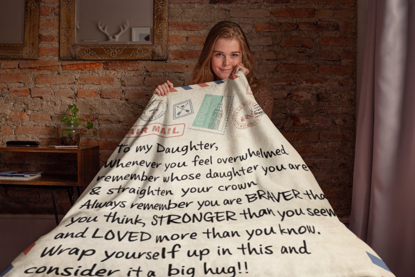 To My Daughter Blanket From Mom Letter To Daughter Blanket Etsy