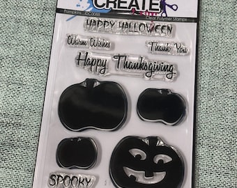 Pumpkins Halloween A7 stamp set by Imagine Design Create for stamping and papercrafts | Spooky card making and papercrafts