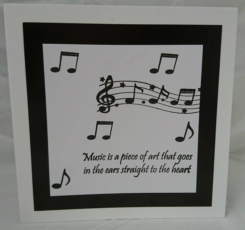 Music notes and quotes A6 Stamp Set by Imagine Design Create for stamping, cardmaking and papercrafts Musical, treble clef image 3