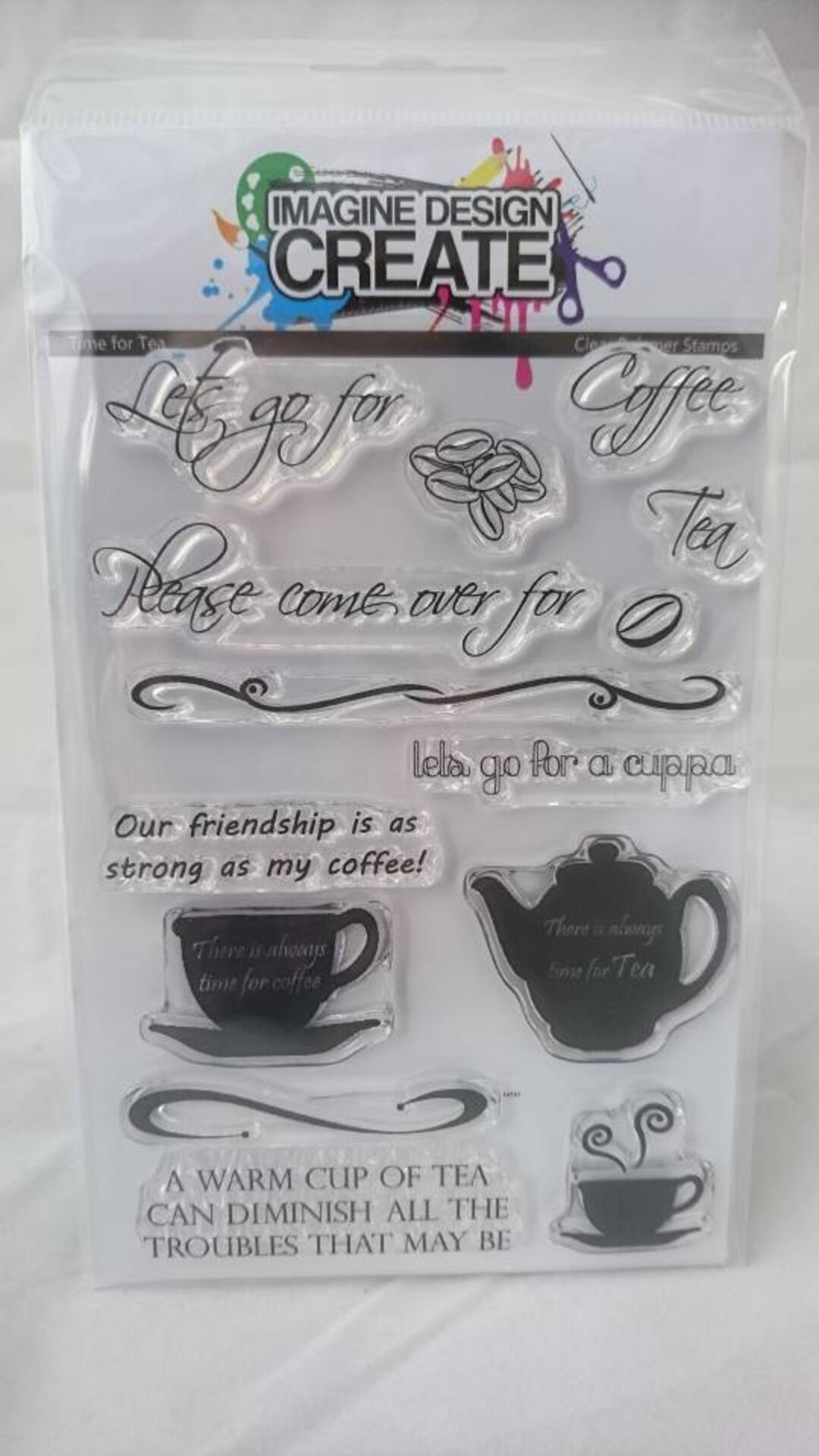 Time for Tea A6 Stamp Set by Imagine Design Create for Stamping, Card ...
