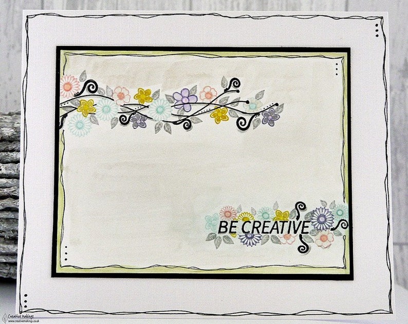 Floral Fun A7 Stamp Set by Imagine Design Create for stamping, card making, papercrafts and more image 3