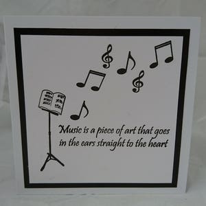 Music notes and quotes A6 Stamp Set by Imagine Design Create for stamping, cardmaking and papercrafts Musical, treble clef image 2