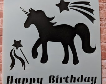 Unicorn Silhouette stencil & mask set by Imagine Design Create for card making, papercrafts and mixed media | Kids Crafts
