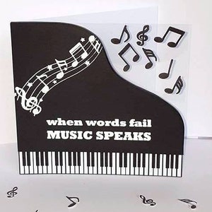 Music notes and quotes A6 Stamp Set by Imagine Design Create for stamping, cardmaking and papercrafts Musical, treble clef image 4