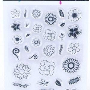 Floral Fun A7 Stamp Set by Imagine Design Create for stamping, card making, papercrafts and more image 1