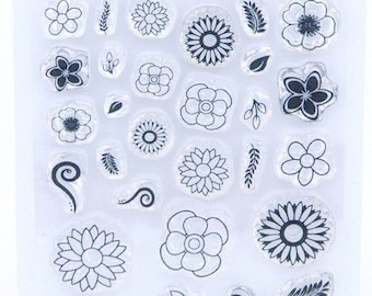 Floral Fun | A7 Stamp Set by Imagine Design Create for stamping, card making, papercrafts and more