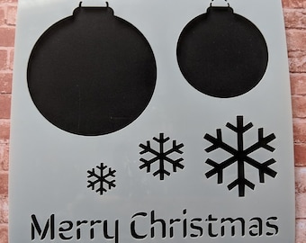 Bauble Stencil & Mask Set pour l’artisanat festif et de Noël tel que la fabrication de cartes, le scrapbooking, les techniques mixtes et plus encore