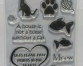 Cat Paw Prints | A6 Stamp set by Imagine Design Create for stamping, card making, papercrafts and more | Pets & Animals