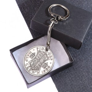 Half Crown Coin Keyring 1947-1967