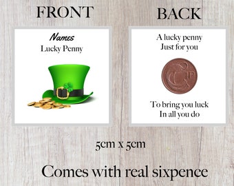 personalised lucky Irish Penny  token - gift
