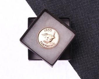 Cadeau pour 70e anniversaire 1955 Farthing poli parfait pour un anniversaire ou un mariage