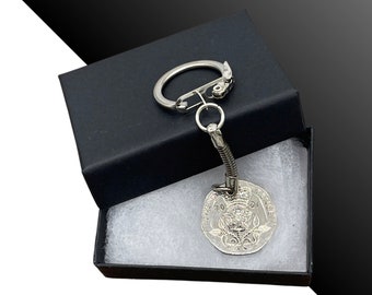 21st birthday gift 2005 Twenty pence coin keyring