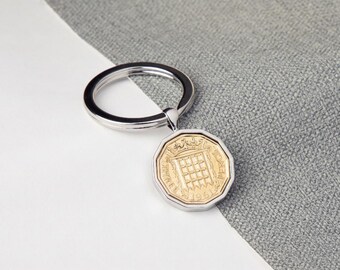 1959 Threepence Coin Cufflinks Mens 63rd Birthd