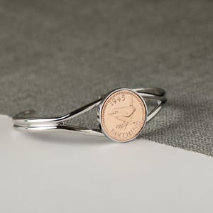 1945 Farthing Bangle 80th Birthday Gift for her