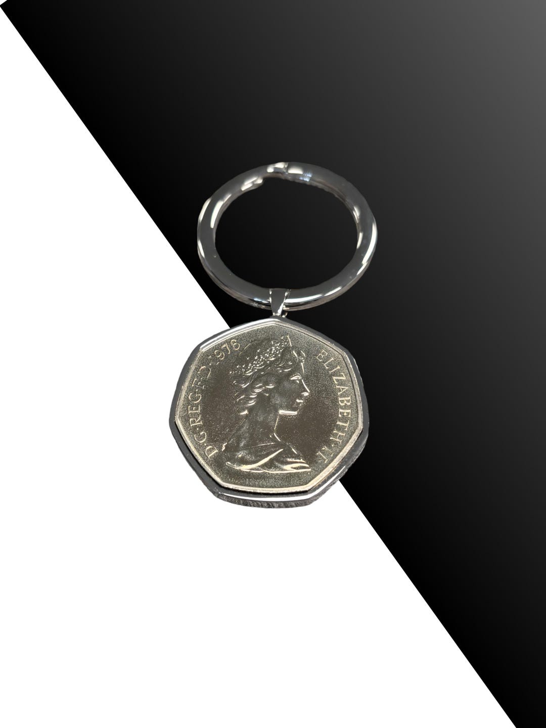 50th Birthday 1976 50p Luxury Keyring - Etsy UK