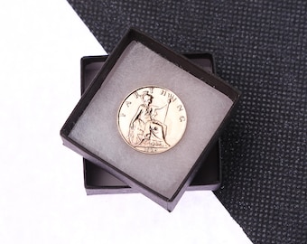 Prezent na 100. urodziny. Moneta Farthing z 1925 roku, polerowana, idealna na urodziny lub ślub.