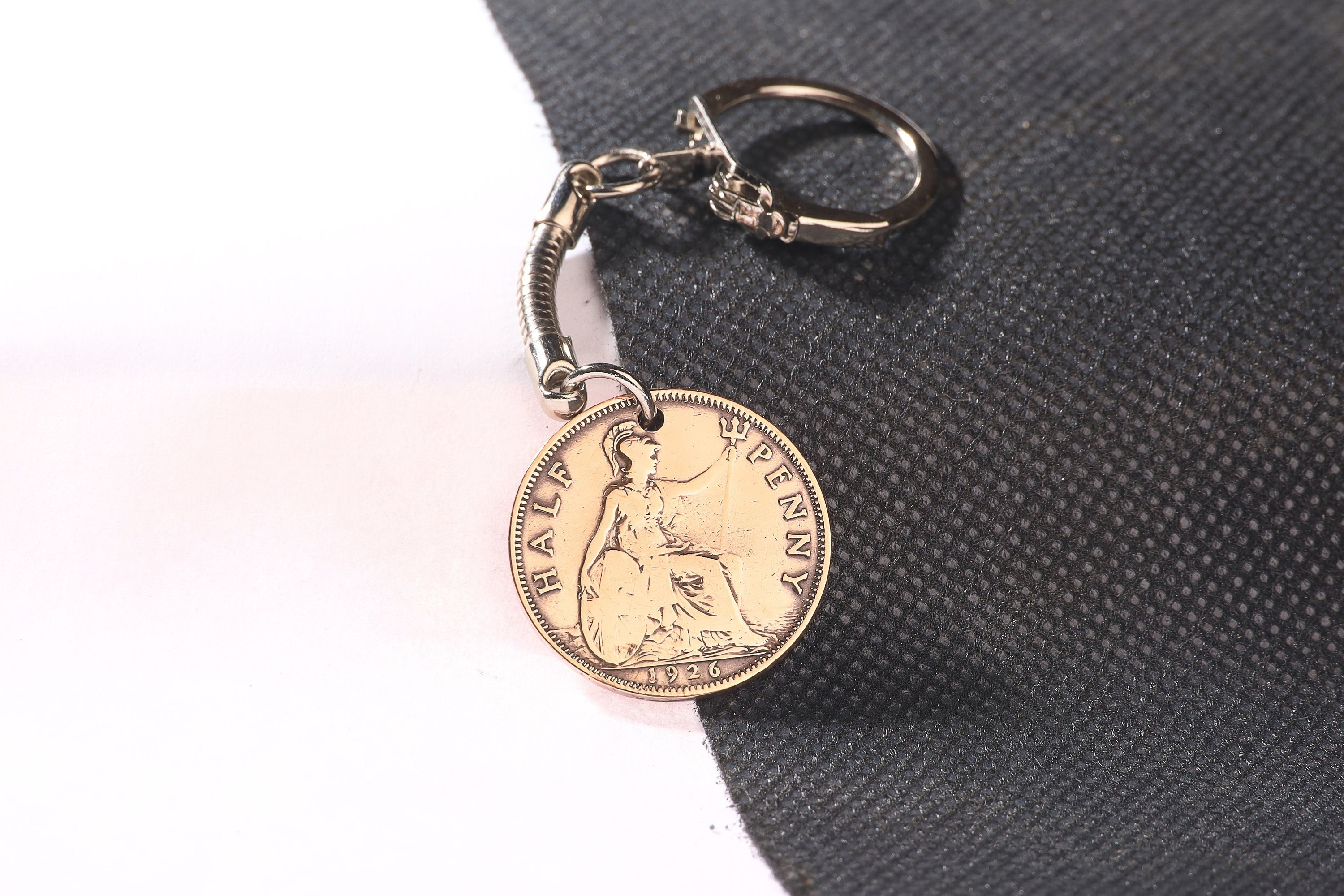 Half Penny Keyring Keepsake- Choose Date 1926-1967