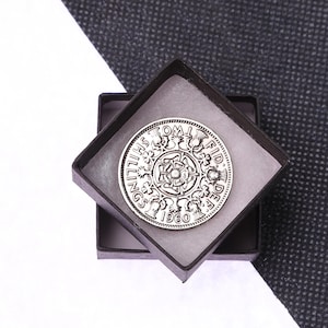 Genuine two Shilling Florin Polished Coin  dates 1947-1967 Gift Boxed