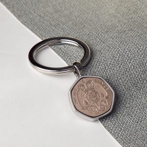 40th Birthday 1985 Twenty Pence Luxury Keyring