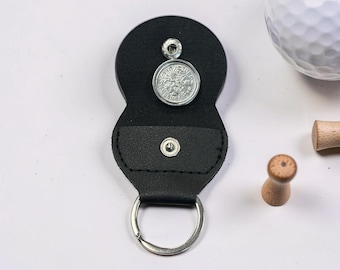 60. urodziny 1966 – znacznik golfowy z monetą Sixpence