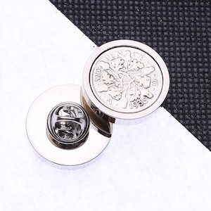 1935 90e anniversaire, badge porte-bonheur porte-bonheur six pence