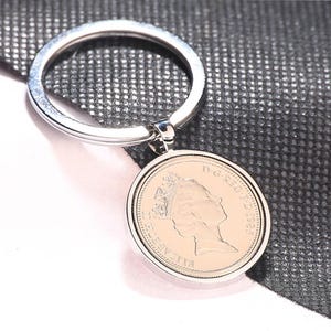 1985 40e anniversaire Porte-clés de luxe de cinq pence - Choisissez la couleur du métal et de la boîte