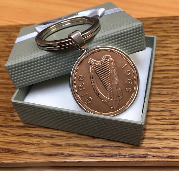 Irish Old Penny Coin Keyring Dates 1928 1968 Etsy Ireland