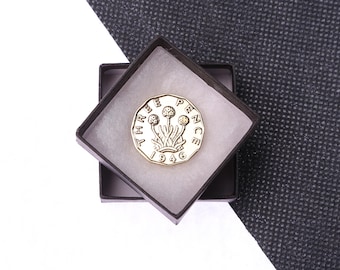 80th birthday gift 1946 Polished Brass Threepence