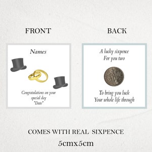 regalo de boda personalizado de seis peniques - pareja del mismo sexo - Sr. y Sr.