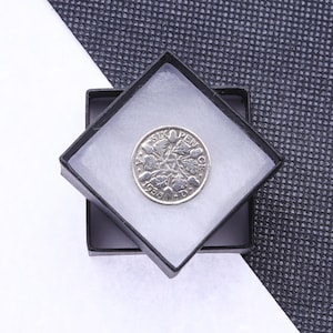 Cadeau du 90e anniversaire Pièce de six pence porte-bonheur 1935