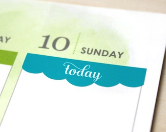 Today Planner Stickers, Scalloped Headers, ECLP colors, sheet of 24