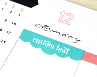 Customizable Planner Header Stickers, Scalloped, Colorful, 24-Piece